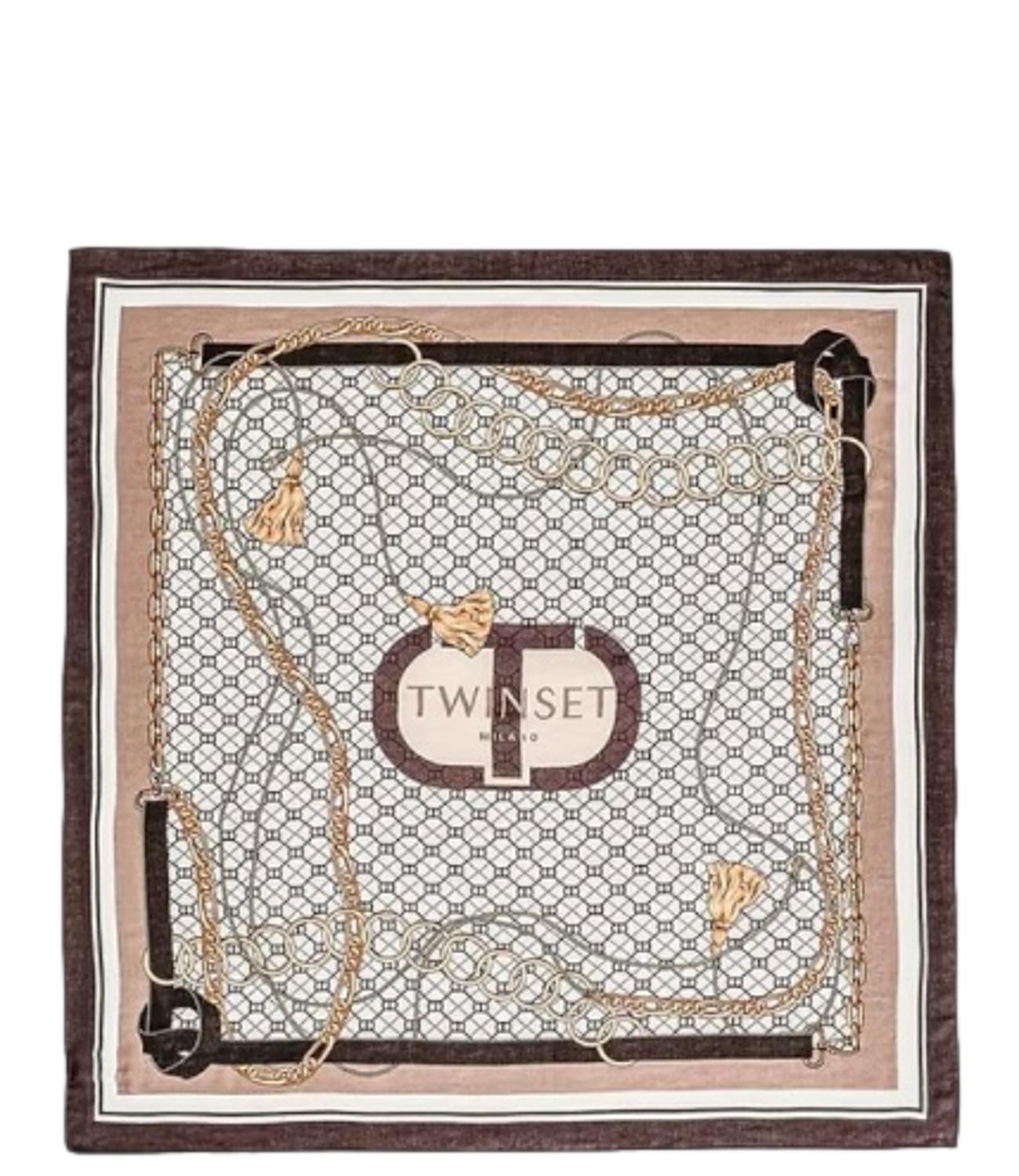 Twinset Kefia Stampata Black Chocolate Donna