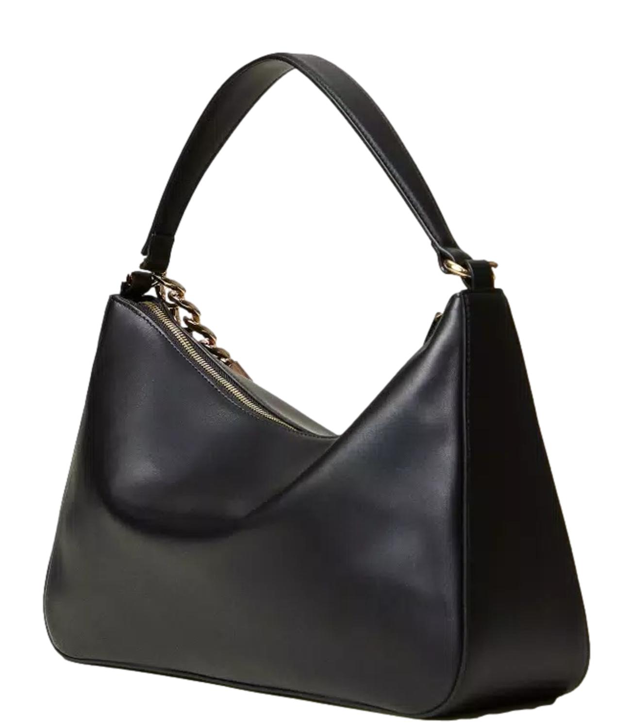 Twinset Tracolla Liliane Grande In Pelle C/Catena Nero/Oro Donna