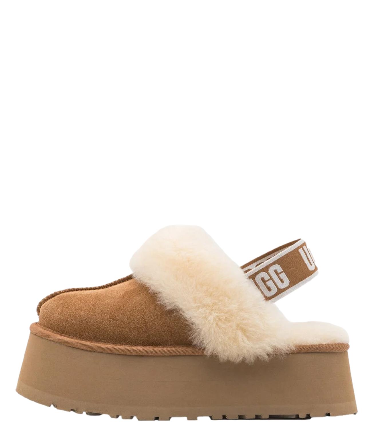 Ciabatta Ugg beige chestnut Funkette