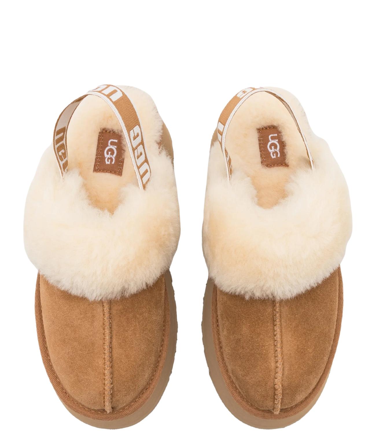 Ciabatta Ugg beige chestnut Funkette