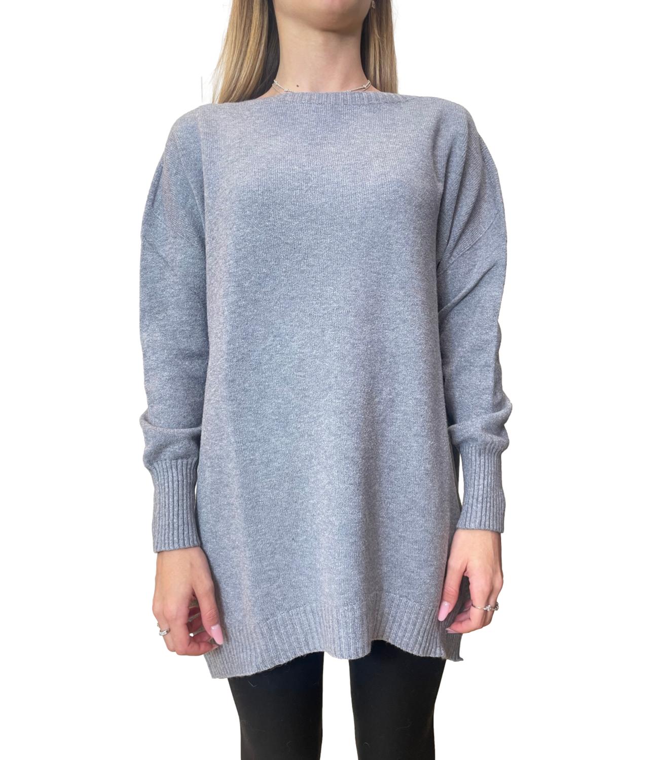 Vicolo Maxi Pull Grigio Donna