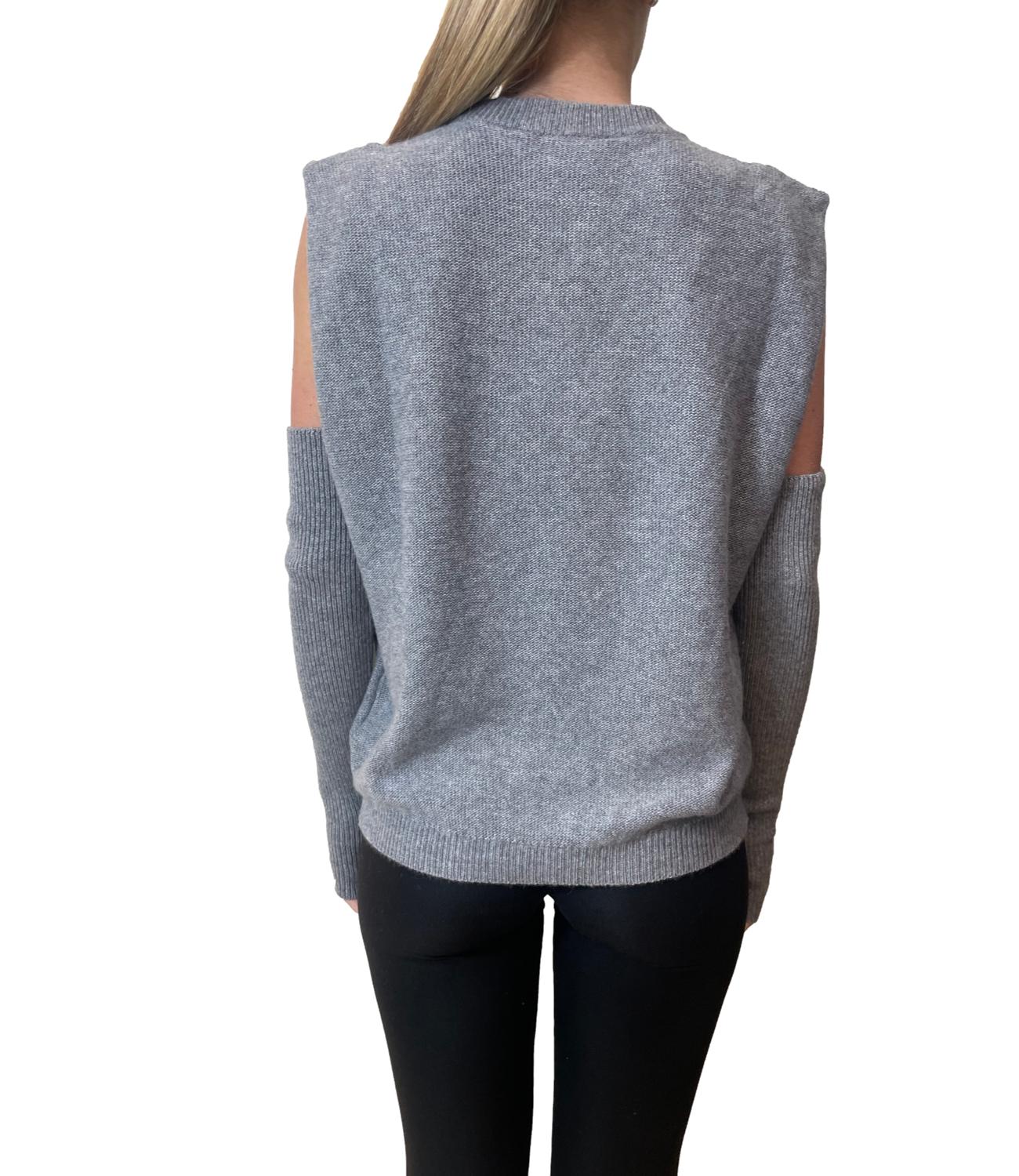 Vicolo Gilet C/Manicotti Multicolor Verde Donna