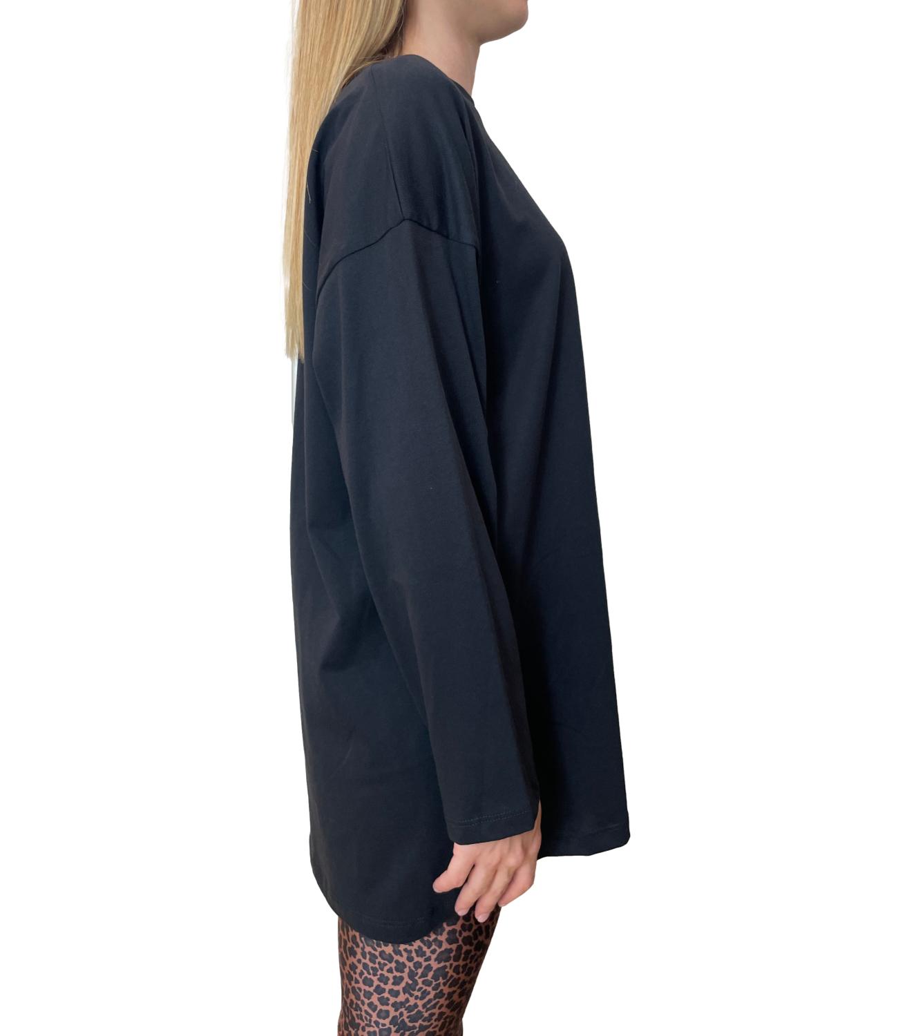 Vicolo T-shirt Logata Nero Donna