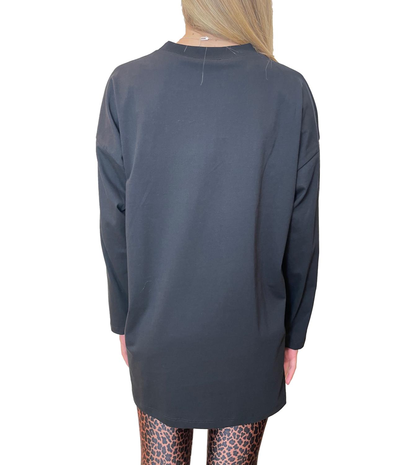 Vicolo T-shirt Logata Nero Donna