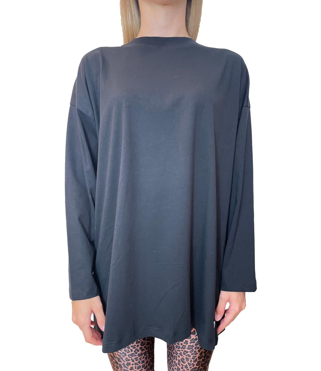 Vicolo T-shirt Logata Nero Donna