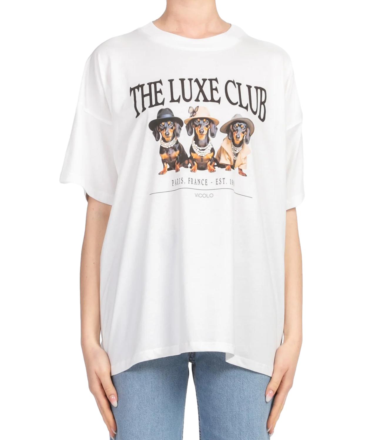 Vicolo T-shirt Stampa The Luxe Club Bianco Donna