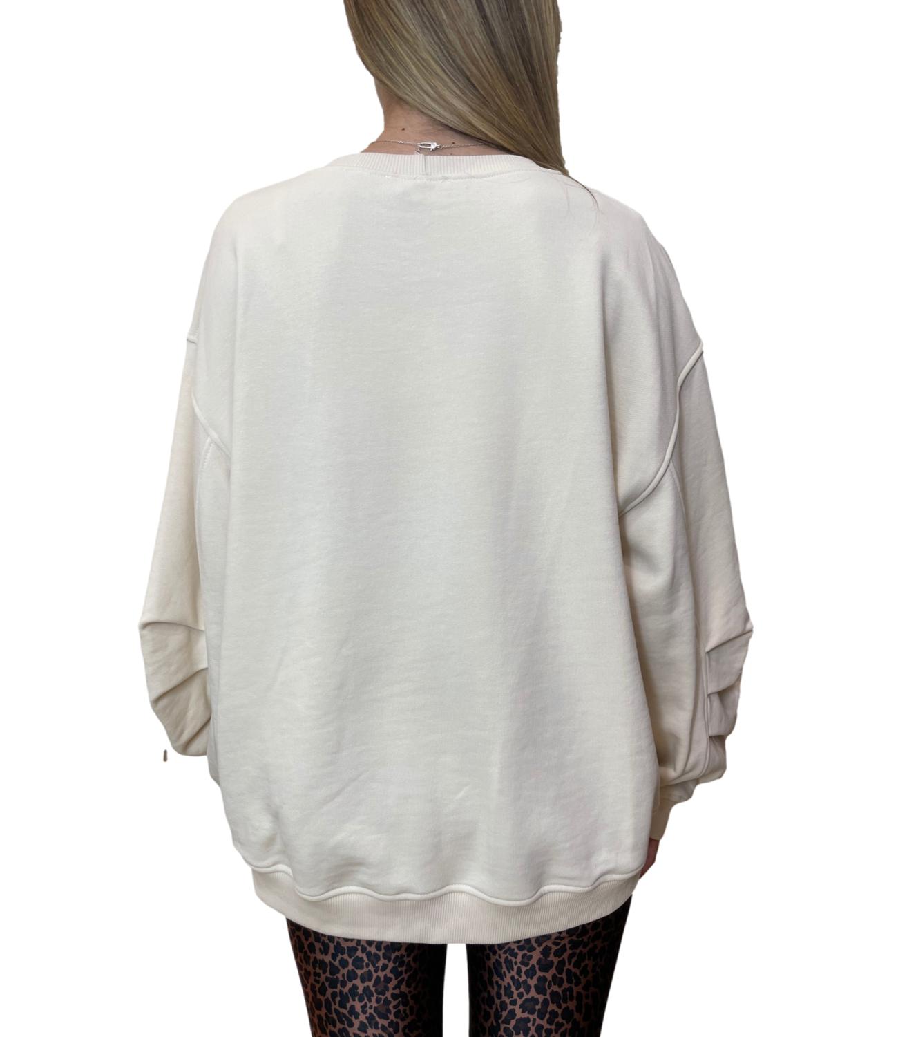 Vicolo Felpa Bianca Donna