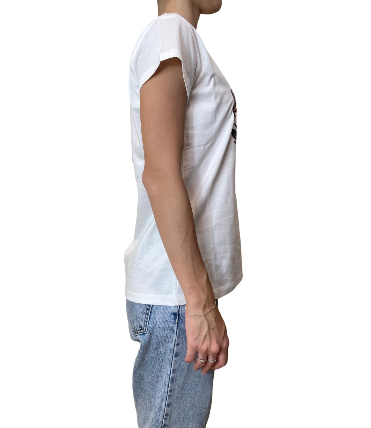 Vicolo T-shirt Stampa Chicago Bianco Donna