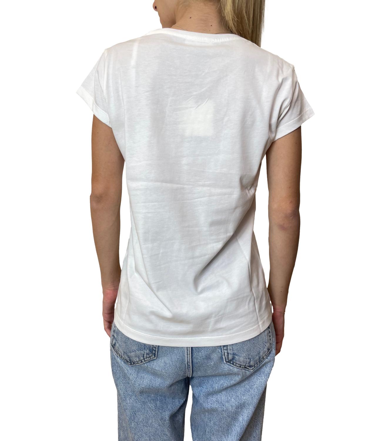 Vicolo T-shirt Stampa Chicago Bianco Donna