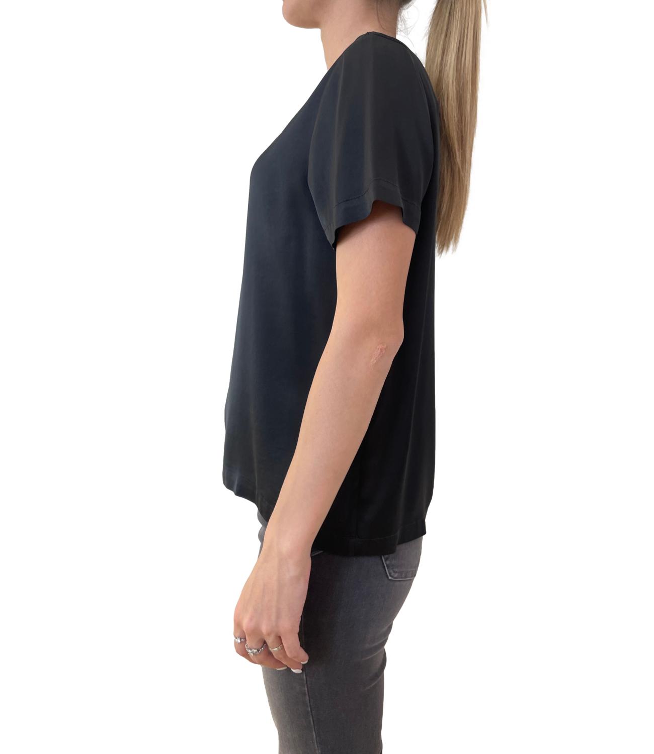 Vicolo t-shirt raso nera donna