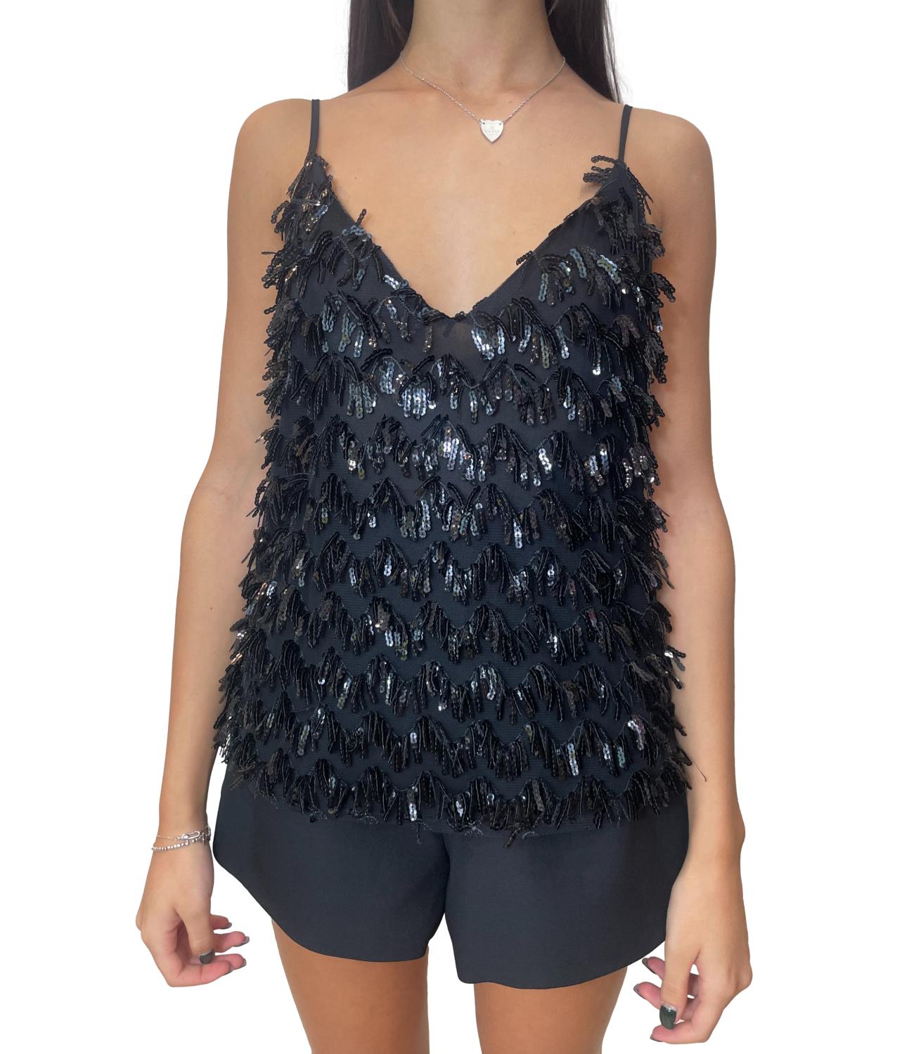 VICOLO canotta nera donna