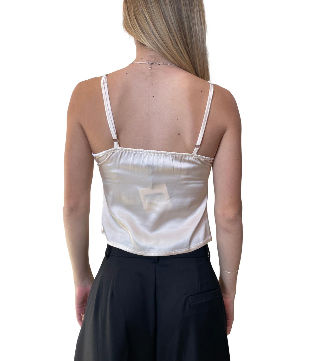 Vicolo Top Pizzo Panna Donna