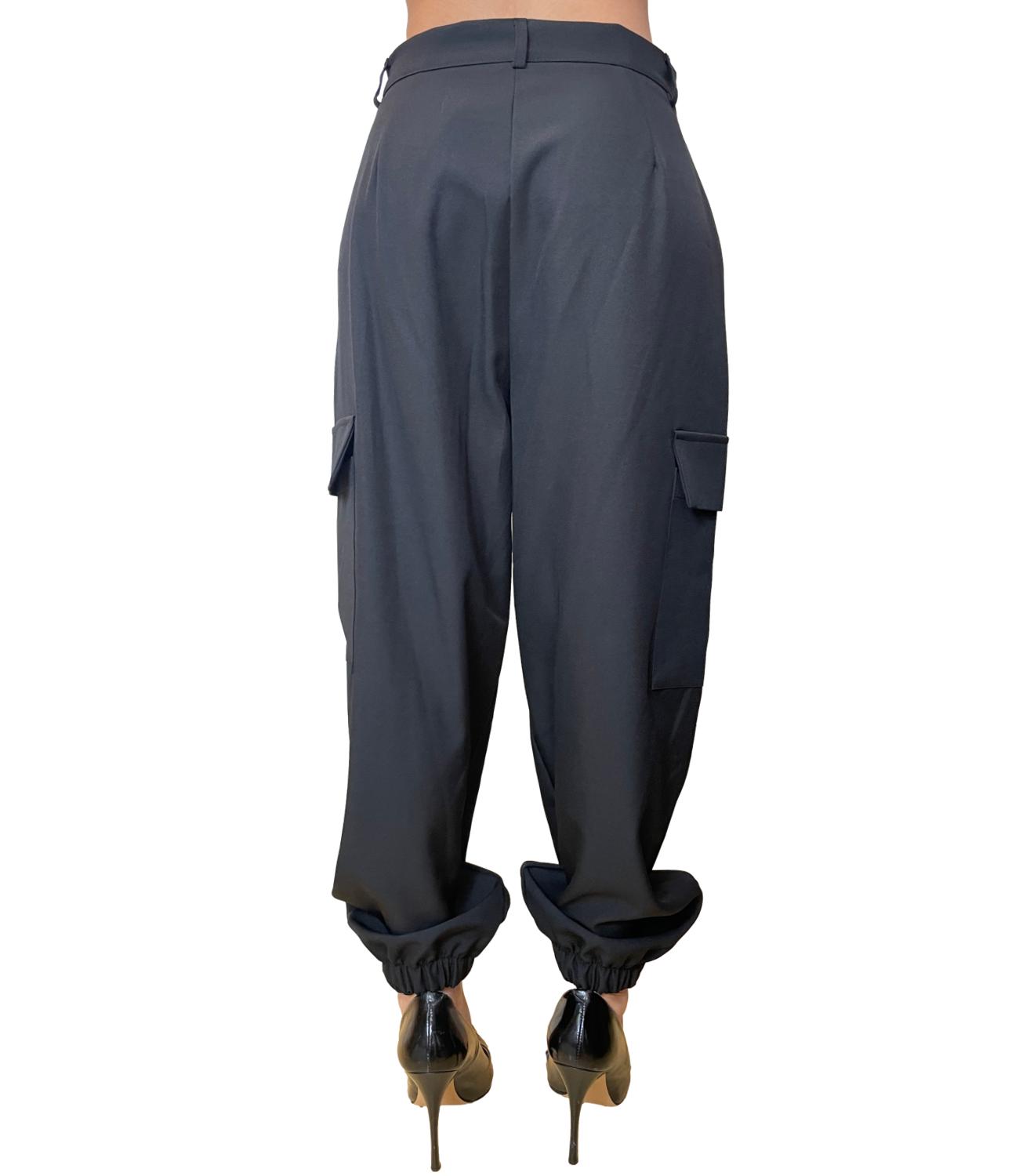 Vicolo Pantalone Cargo Nero Donna