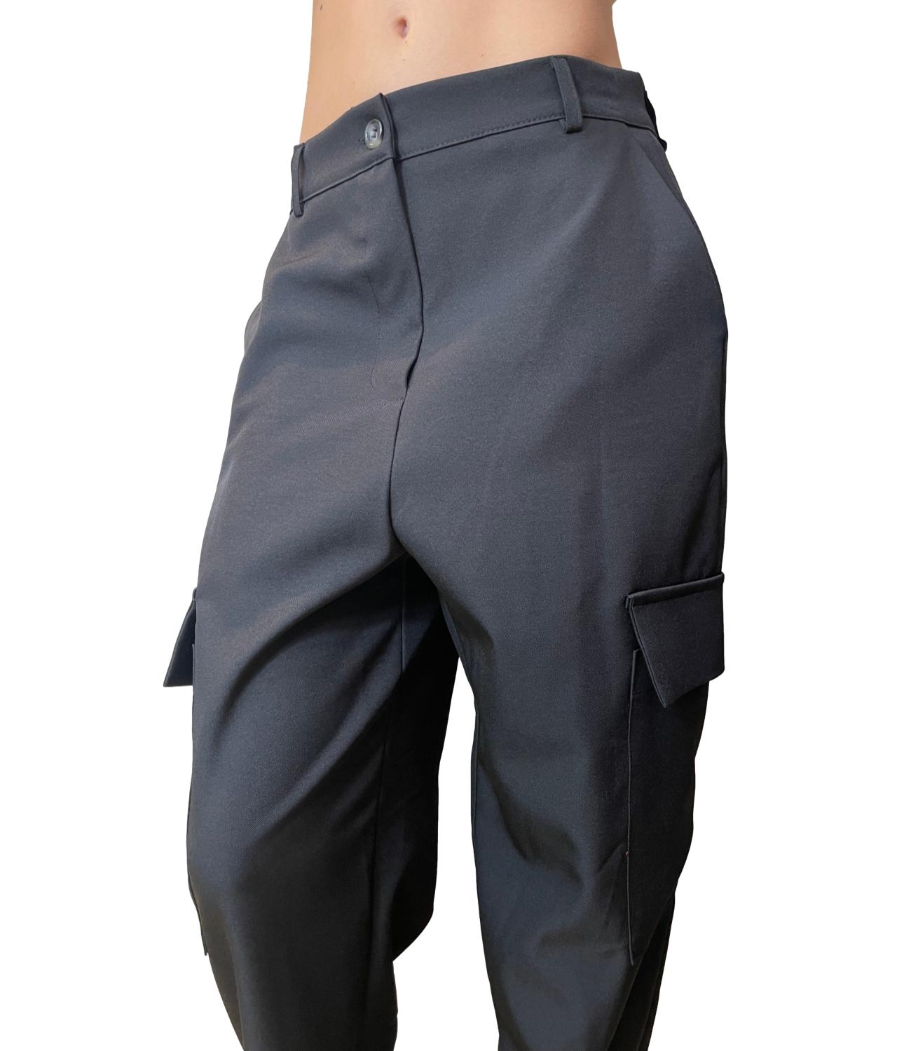 Vicolo Pantalone Cargo Nero Donna