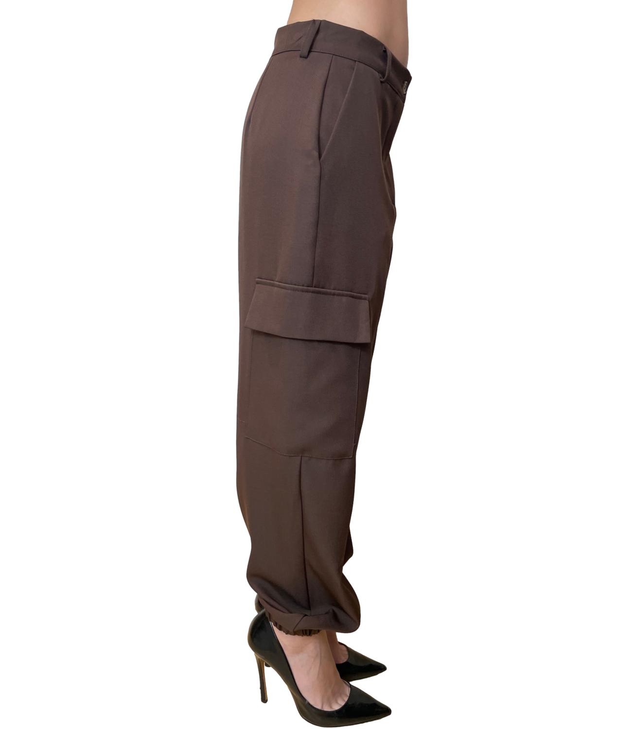 Vicolo Pantalone Cargo Marrone Donna