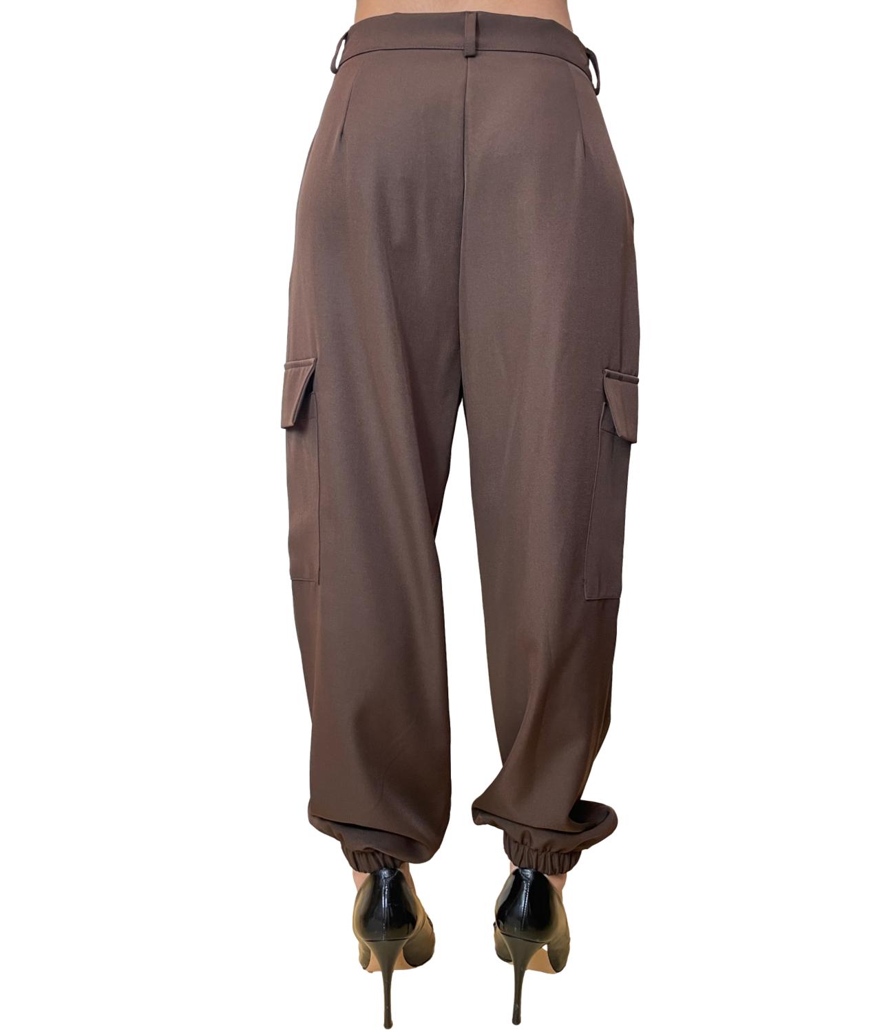 Vicolo Pantalone Cargo Marrone Donna