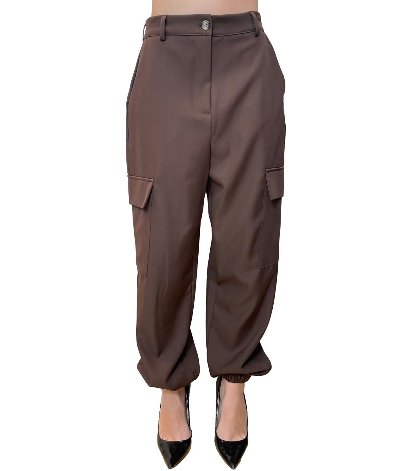 Vicolo Pantalone Cargo Marrone Donna