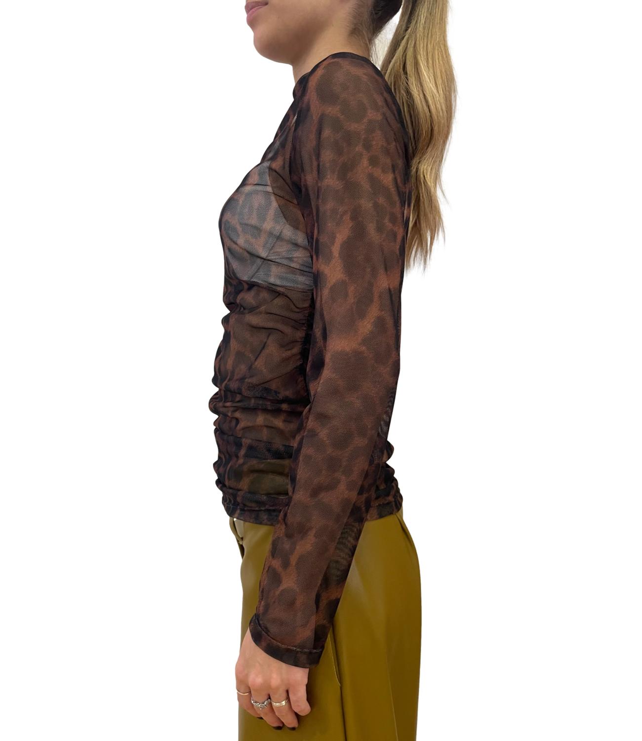 Vicolo Maglia Maculata Beige Donna
