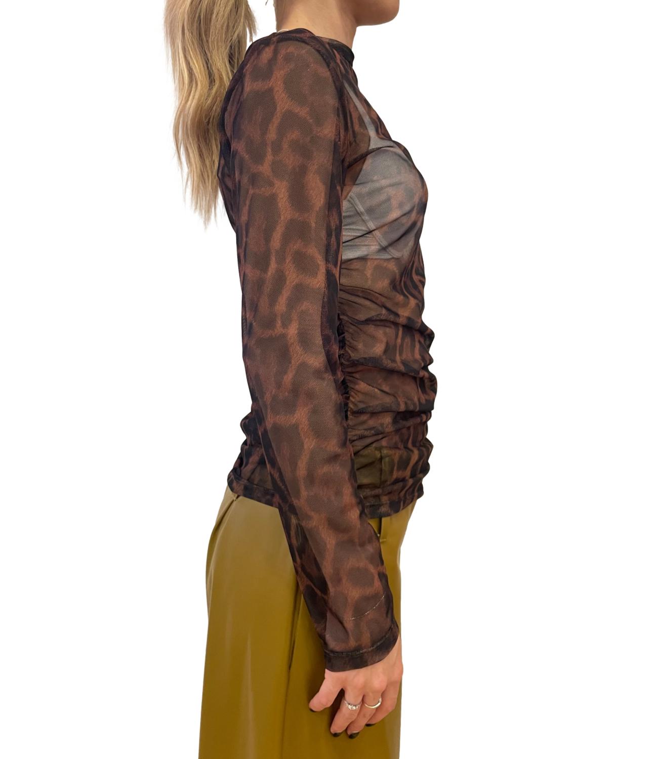Vicolo Maglia Maculata Beige Donna