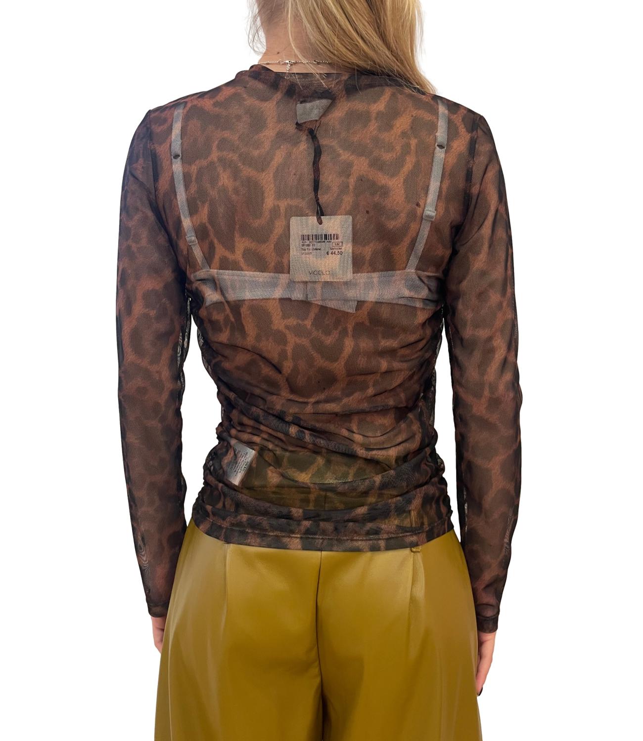 Vicolo Maglia Maculata Beige Donna