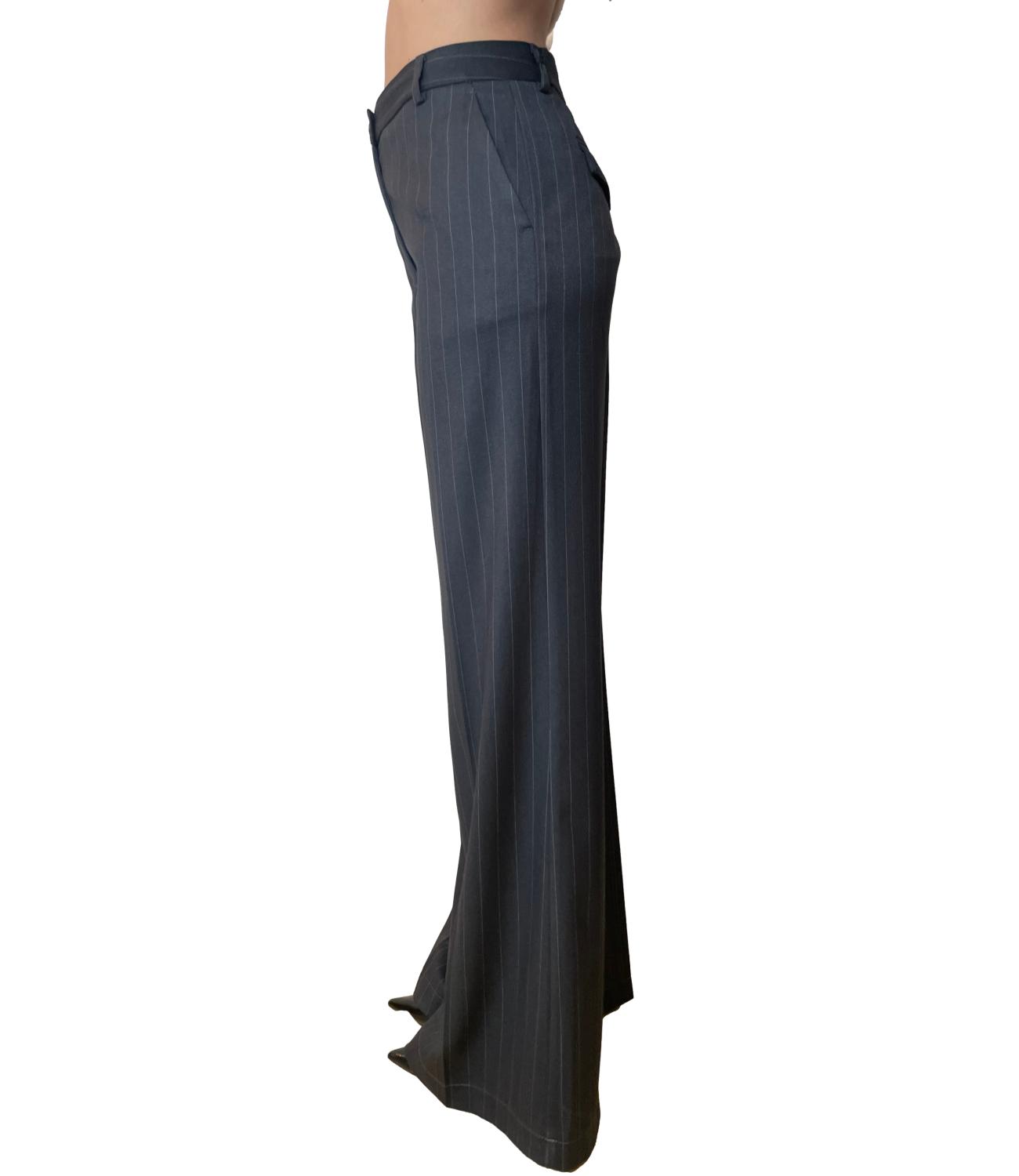 Vicolo Pantalone Grigio Gessato Donna