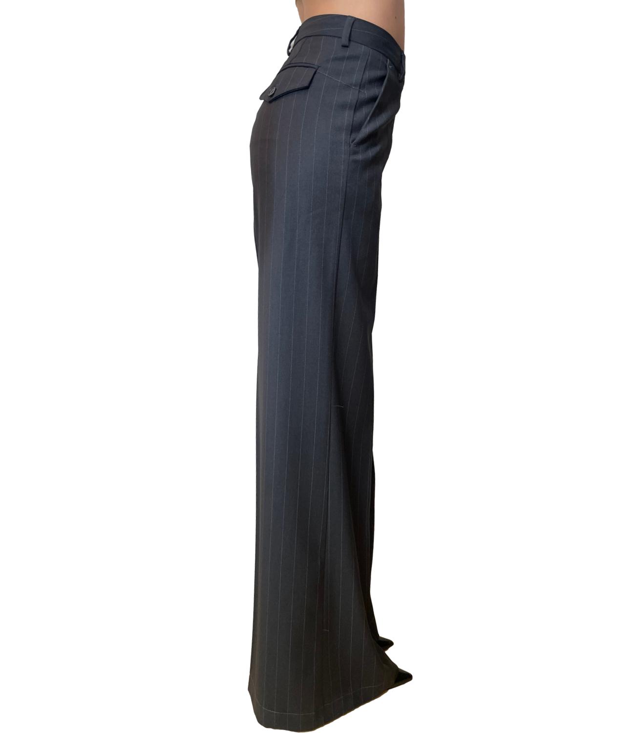 Vicolo Pantalone Grigio Gessato Donna