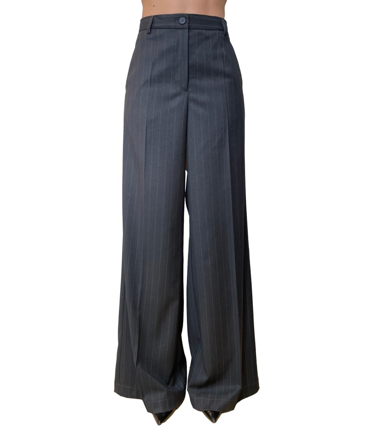 Vicolo Pantalone Grigio Gessato Donna