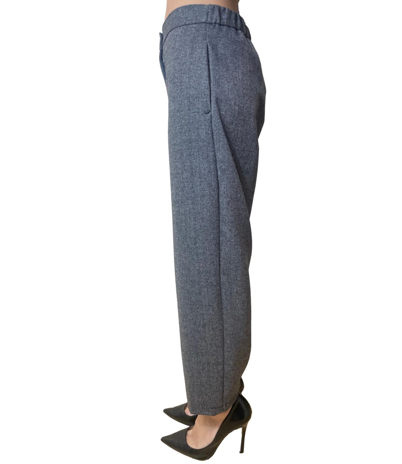 Vicolo Pantalone Grigio Spigato Donna