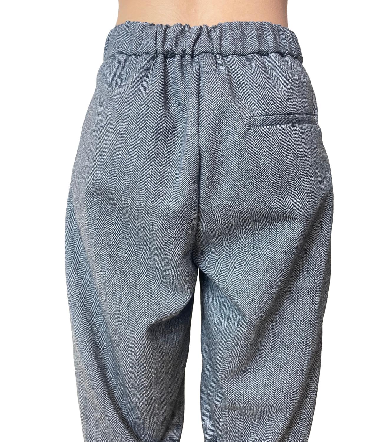 Vicolo Pantalone Grigio Spigato Donna