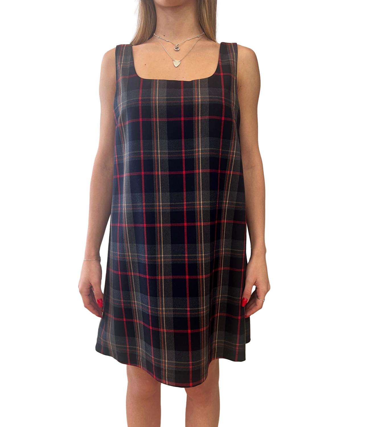 Vicolo Abito Tartan Multicolor Donna