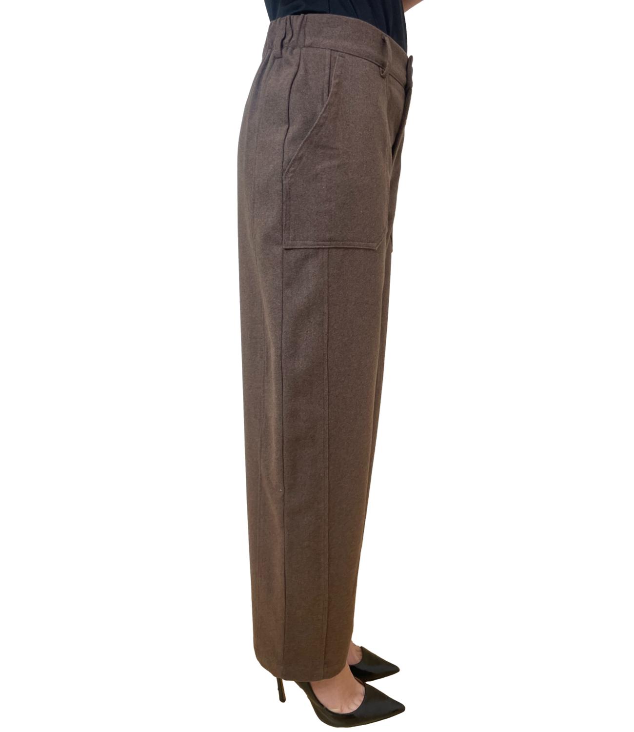 Vicolo pantalone flanella moro donna