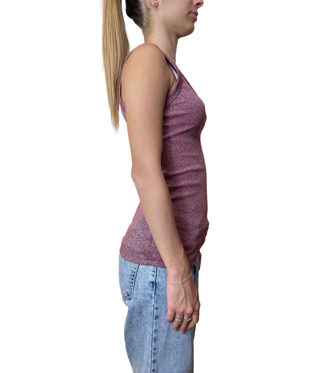 Vicolo Canotta Lurex Bordeaux Donna