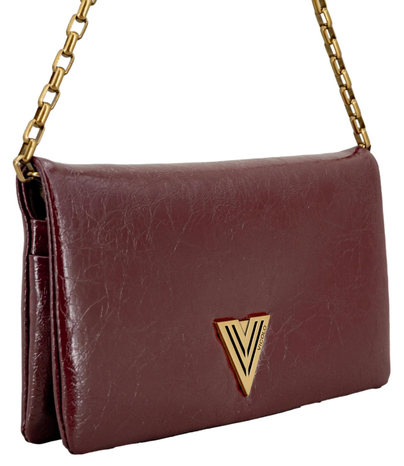 Vicolo Borsa Small Mirror Bordeaux Donna
