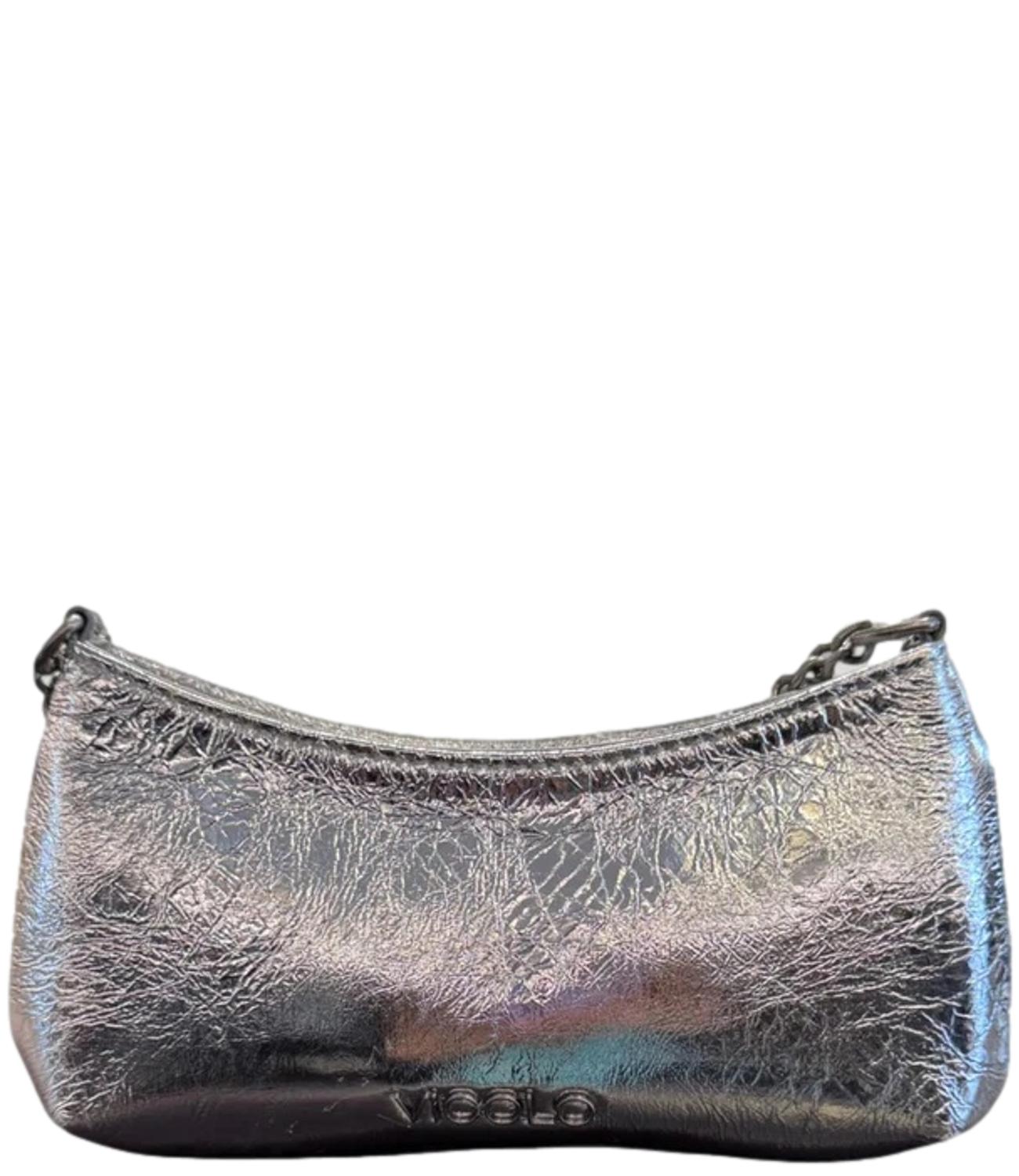 Vicolo Borsa Metallic Mirror Argento Donna
