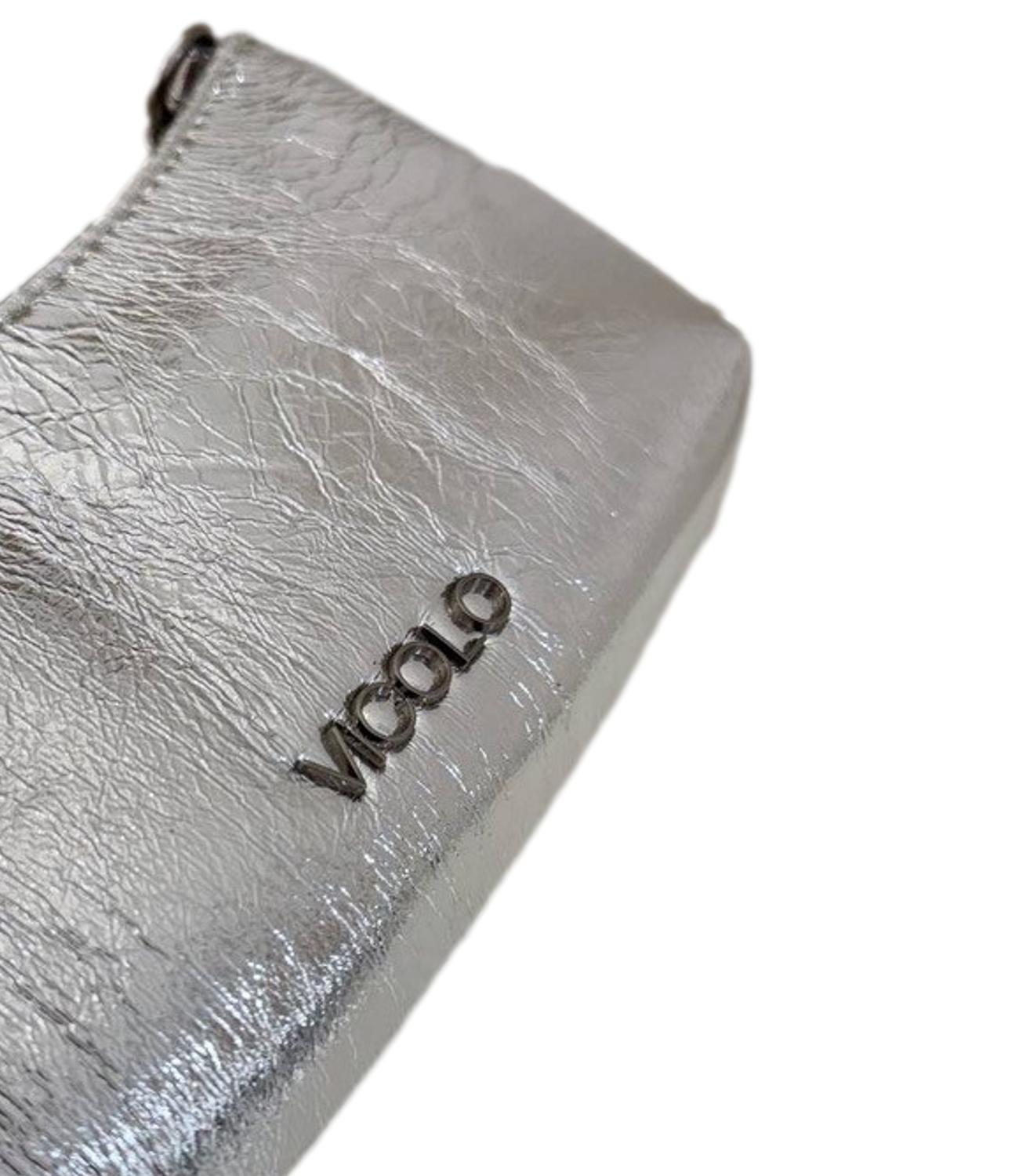 Vicolo Borsa Metallic Mirror Argento Donna