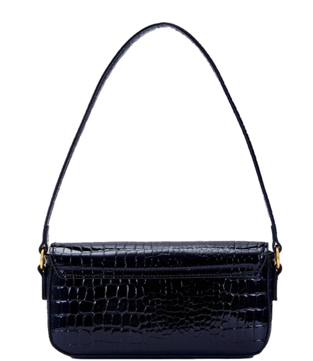 Vicolo Borsa Pencil Crocco Effect Nera Donna