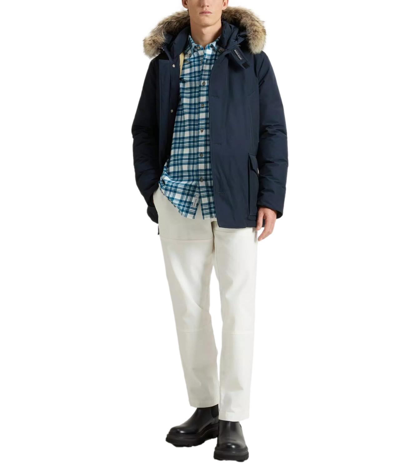 Giubbino ARCTIC DETACHABLE FUR ANORAK blu