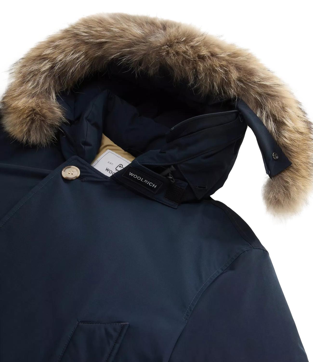 Giubbino ARCTIC DETACHABLE FUR ANORAK blu