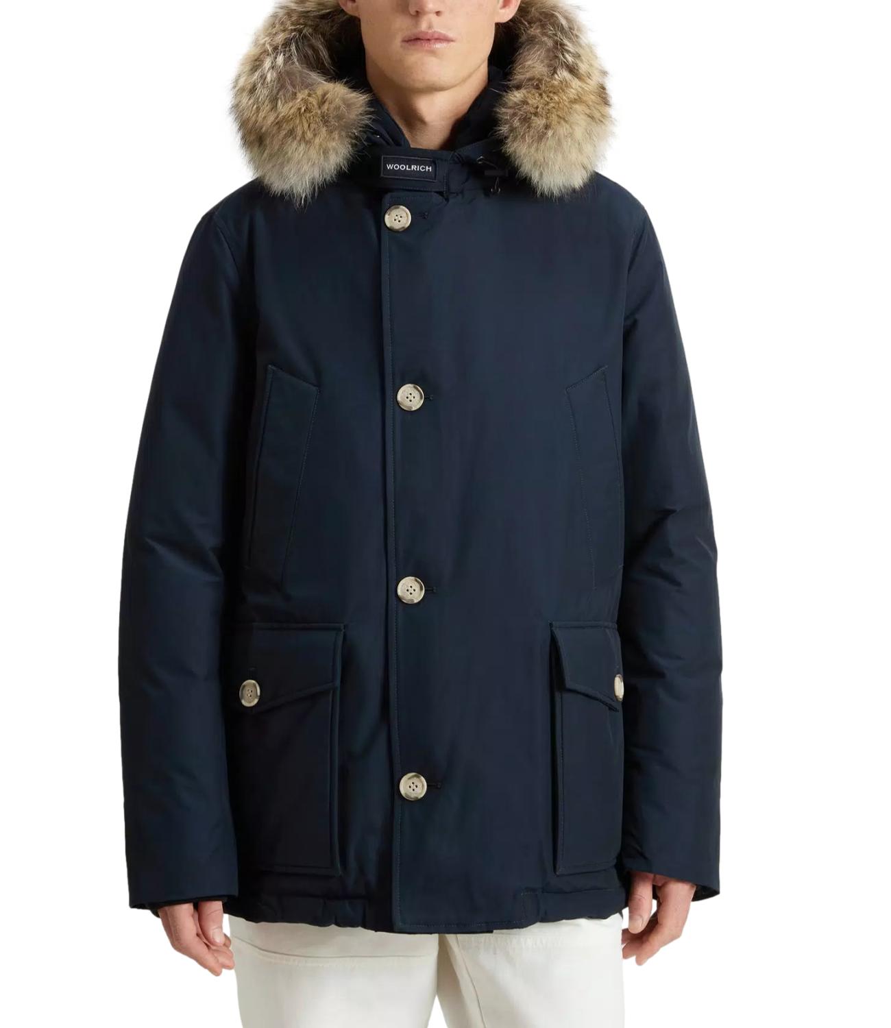 Giubbino ARCTIC DETACHABLE FUR ANORAK blu