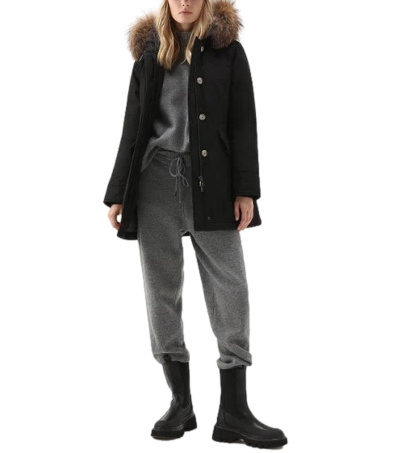 Giubbino Artic Raccoon Parka donna nero