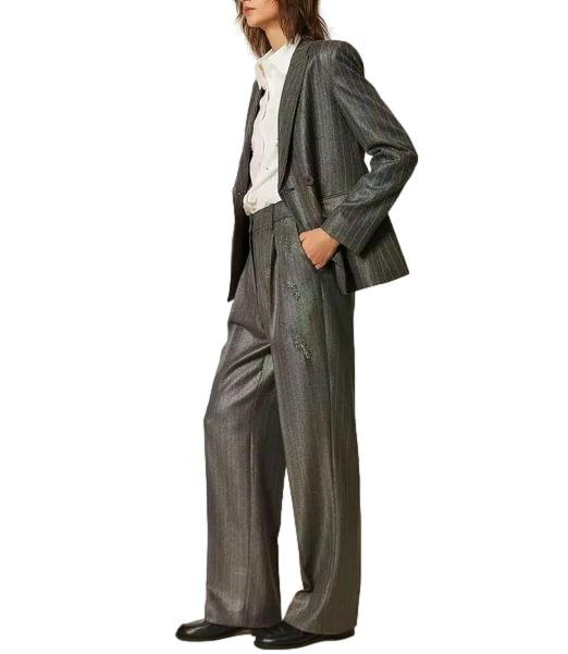 Pantalone Actitude Twinset 262AP2431 Donna - Antracite Spalmato