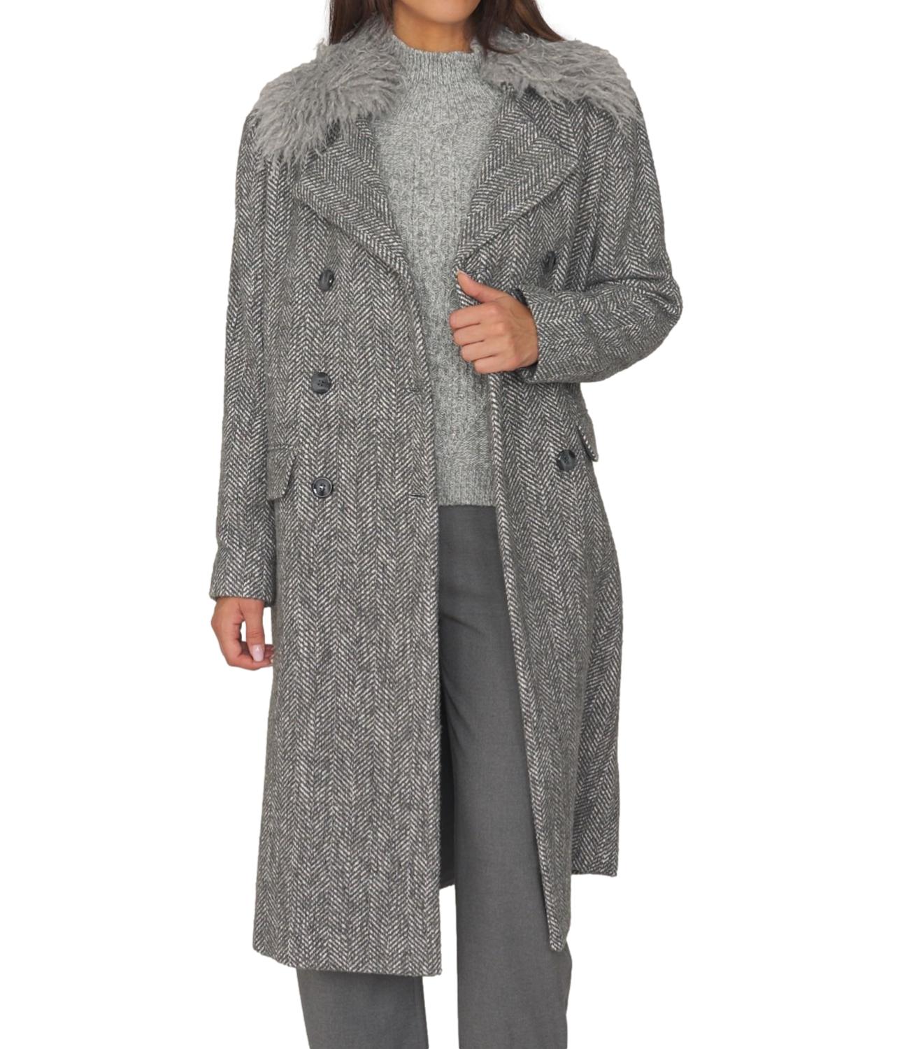 Cappotto Actitude Twinset 262AT2191 Donna - Grey Herringbone