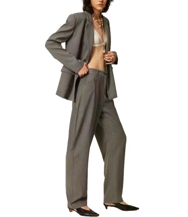 Pantalone Actitude Twinset 262AT2211 Donna - Grigio Medio Melange