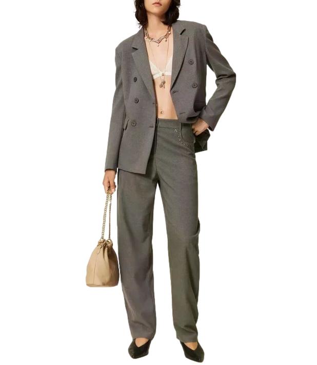 Pantalone Actitude Twinset 262AT2211 Donna - Grigio Medio Melange
