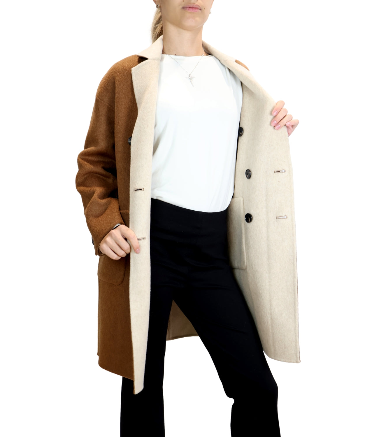 Cappotto Alexs Bravo A400 Donna - Brown/ofF-White