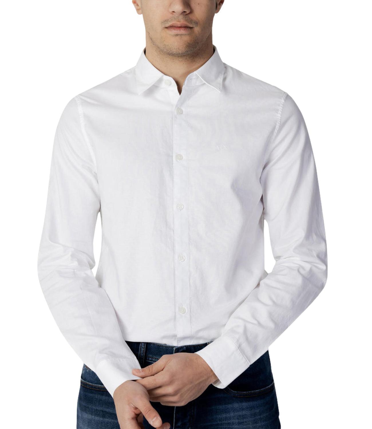 Camicia Armani Exchange 8NZCGBZ8ANZ Uomo - White Oxford/7blue/w