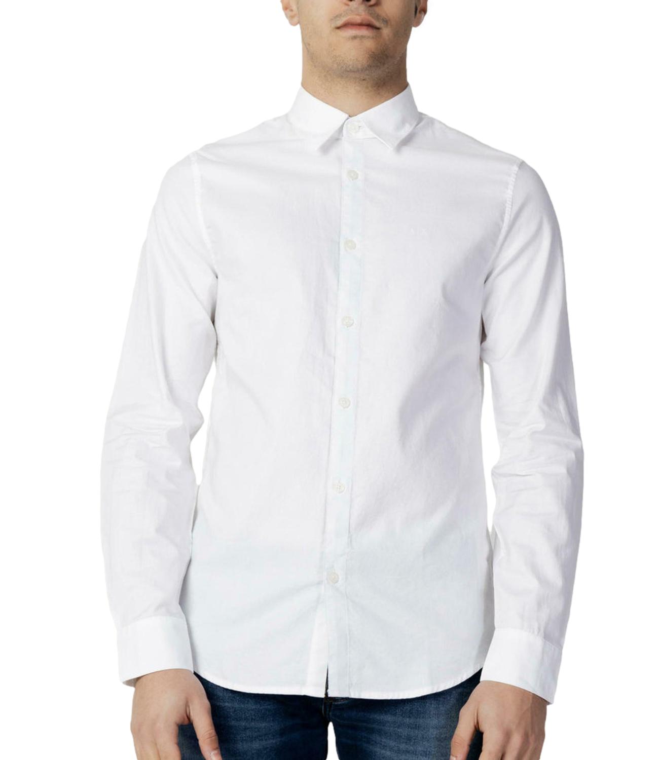 Camicia Armani Exchange 8NZCGBZ8ANZ Uomo - White Oxford/7blue/w