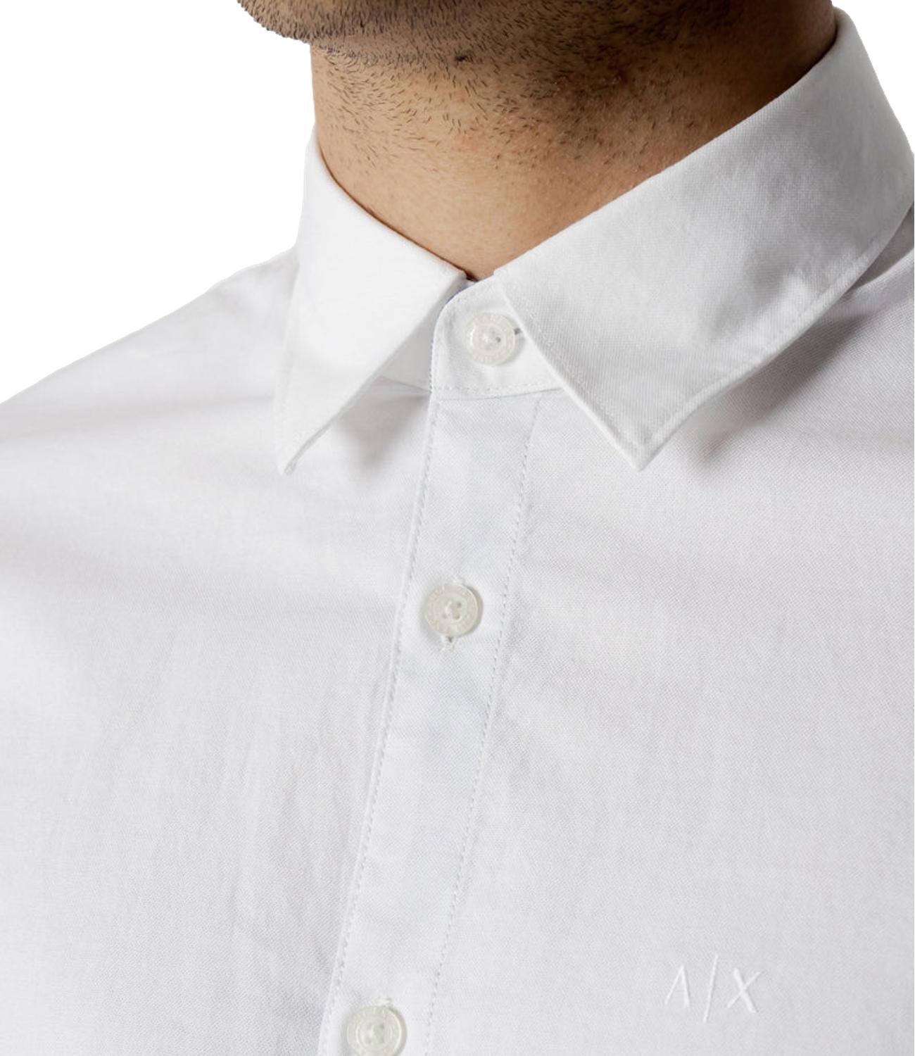 Camicia Armani Exchange 8NZCGBZ8ANZ Uomo - White Oxford/7blue/w