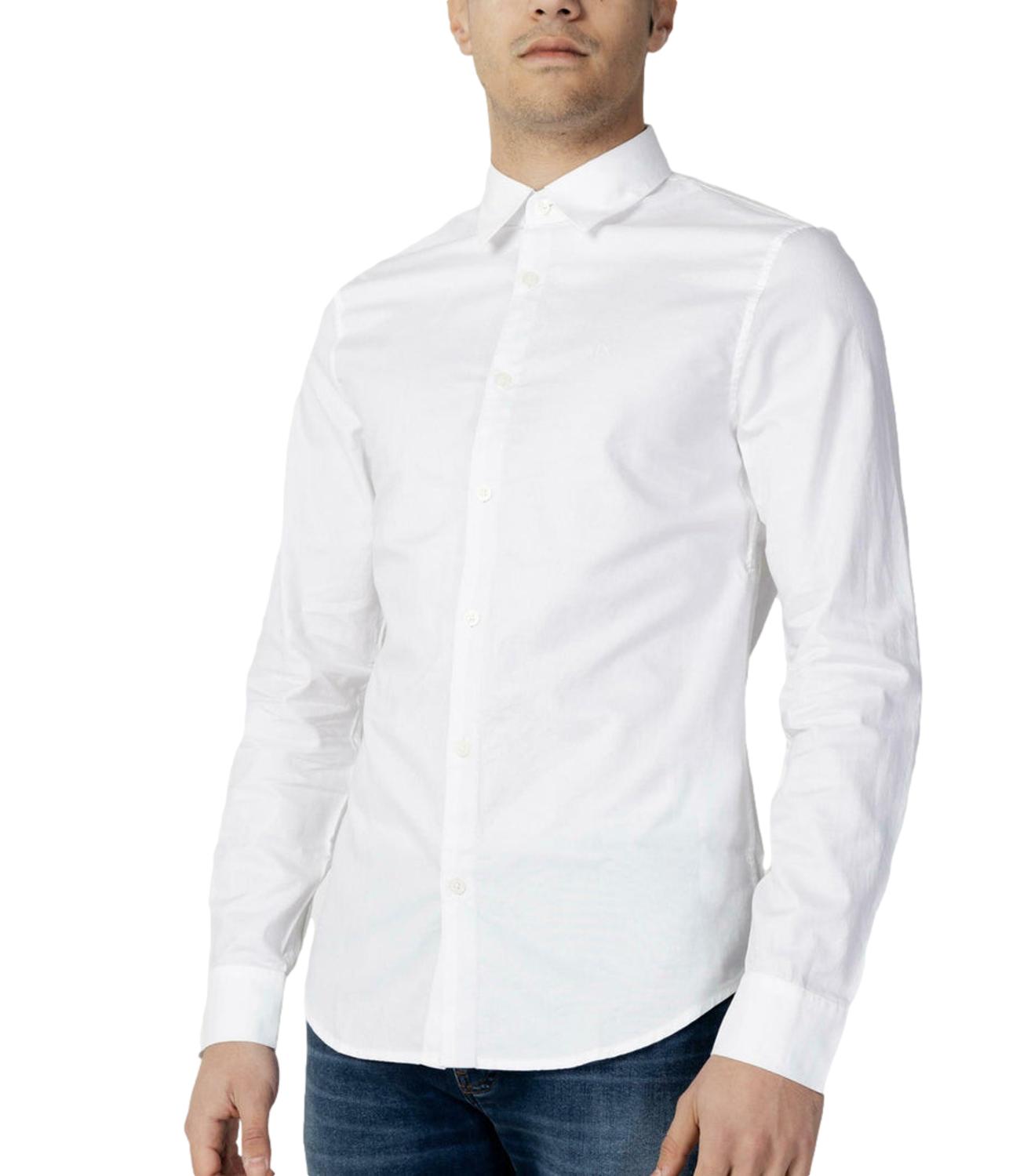 Camicia Armani Exchange 8NZCGBZ8ANZ Uomo - White Oxford/7blue/w