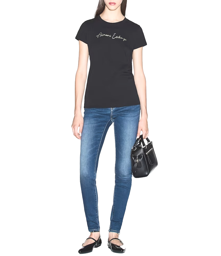 T-Shirt Armani Exchange XW001457AF10356 Donna - Black / Gold